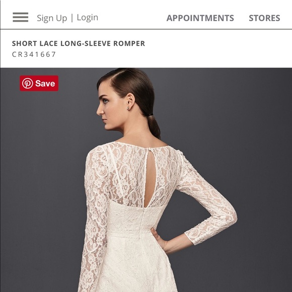 David’s Bridal Wedding Romper - Picture 2 of 3